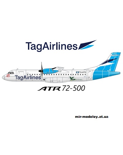 №13477 - ATR 72-500 TAG AIRLINES (Mario Solorzano - Edwin Rodriguez) из бумаги