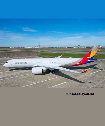 №13412 - Airbus A350-900 Asiana Airlines (Edwin Rodriguez - Christopher Roden) из бумаги