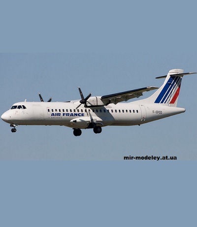 №13467 - ATR 72-200 Air France (Edwin Rodriguez - Mario Solorzano) из бумаги
