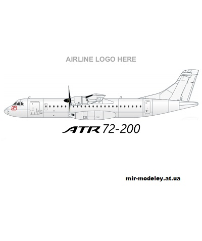 №13471 - ATR 72-200 White (Edwin Rodriguez) из бумаги