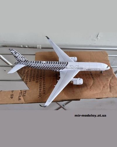 №13414 - Airbus A350-900 Carbon Fiber (Edwin Rodriguez) из бумаги