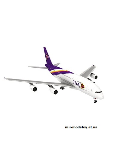 №13454 - Airbus A380-800 Thai (Hermercraft) из бумаги