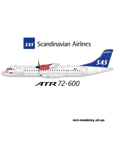 №13492 - ATR 72-600 Scandinavian (Edwin Rodriguez - Mario Solorzano) из бумаги