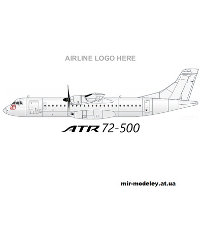 №13478 - ATR 72-500 White (Mario Solorzano - Edwin Rodriguez) из бумаги
