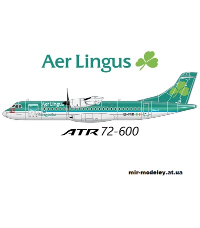 №13482 - ATR 72-600 AER LINGUS (Edwin Rodriguez - Mario Solorzano) из бумаги