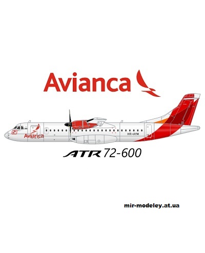 №13485 - ATR 72-600 Avianca (HN) (Edwin Rodriguez - Mario Solorzano) из бумаги