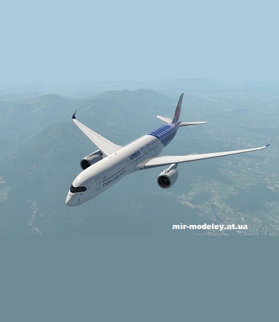 №13419 - Airbus A350-900 China Airlines Carbon livery (Edwin Rodriguez) из бумаги