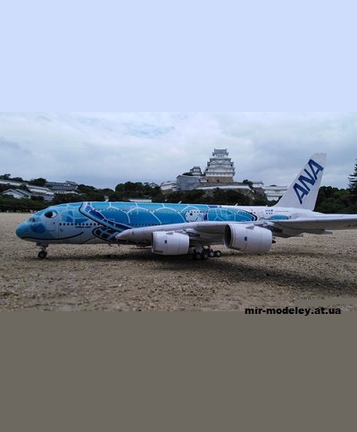 №13451 - Airbus A380-800 All Nippon Airways (Hermercraft) из бумаги