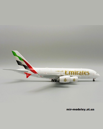 №13447 - Airbus A380-800 Emirates New Livery (Hermercraft) из бумаги