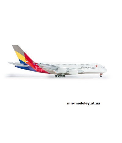 №13444 - Airbus A380-800 Asiana Airlines (Hermercraft) из бумаги