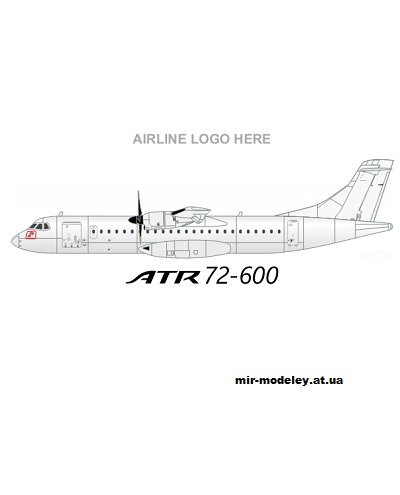 №13494 - ATR 72-600 White (Edwin Rodriguez - Mario Solorzano) из бумаги