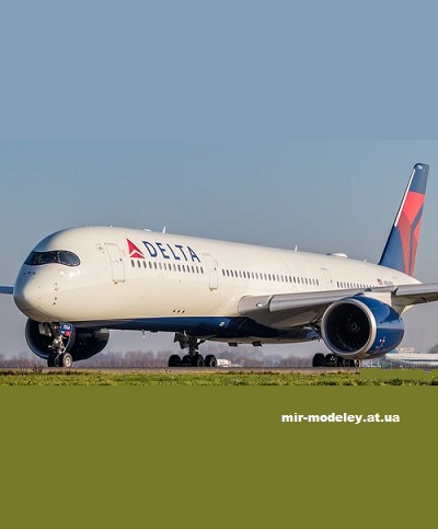 №13411 - Airbus A350-900 Delta Airlines (Edwin Rodriguez) из бумаги