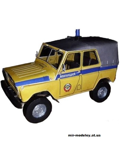 №13572 - УАЗ-469 МИЛИЦИЯ (Novamodel) из бумаги
