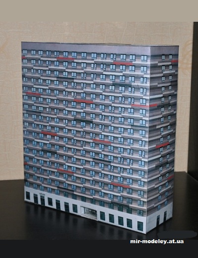 №13571 - Панельный дом серии ПИК2 (Mungojerrie) из бумаги