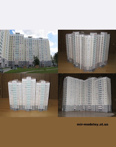 №13569 - Панельный дом серии ГМС-1 (Mungojerrie) из бумаги