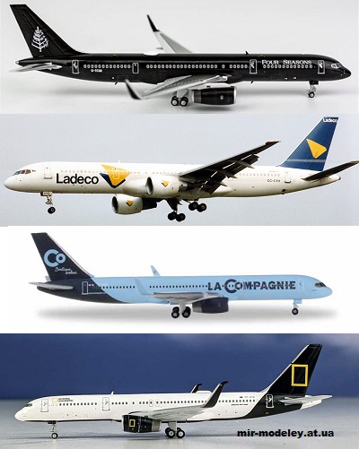 №13505 - Boeing 757-200 Four Seasons, LADECO S,A, Le Compagnie, National Geographic (Hermercraft) из бумаги