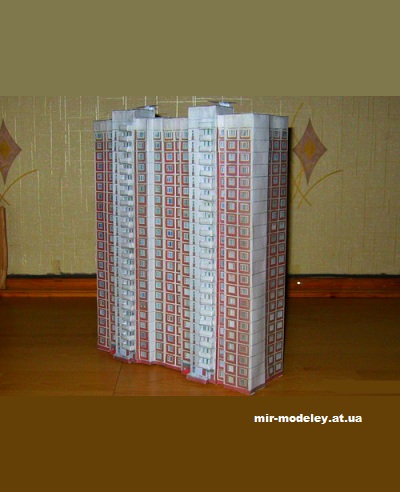 №13568 - 22-этажный панельный дом серии КОПЭ (Mungojerrie) из бумаги