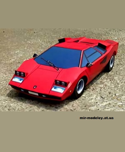№13548 - Lamborghini Countach LP400 (Yasu Tanaka) из бумаги