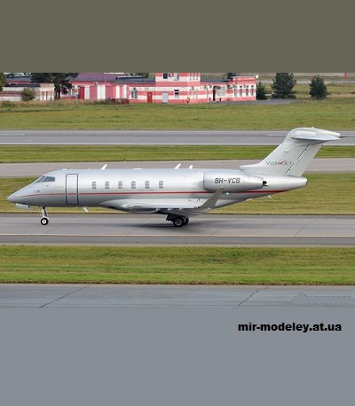 №13523 - Bombardier Challenger 300 VistaJet с салоном (Hermercraft) из бумаги