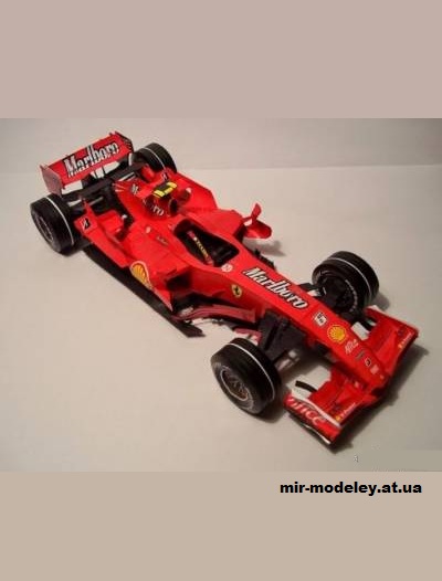 №13561 - Ferrari F2007, F.Massa & K.Raikkonen, Monaco GP (2007) [Forum Team 038-039] из бумаги