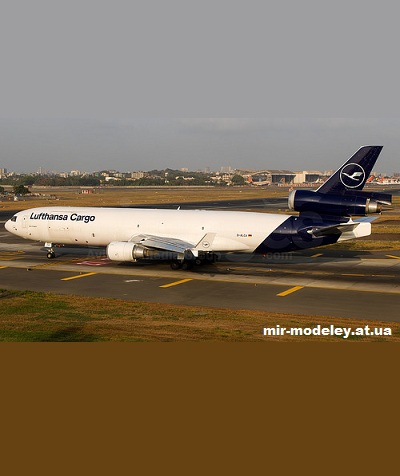 №13539 - McDonnell Douglas MD-11F Lufthansa Cargo New Livery из бумаги