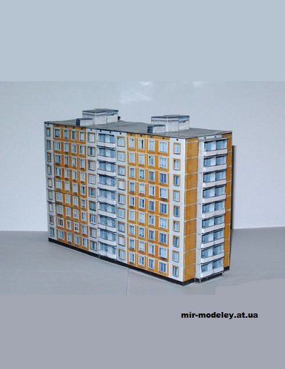 №13566 - Панельный дом серии II-49Д (Mungojerrie) из бумаги
