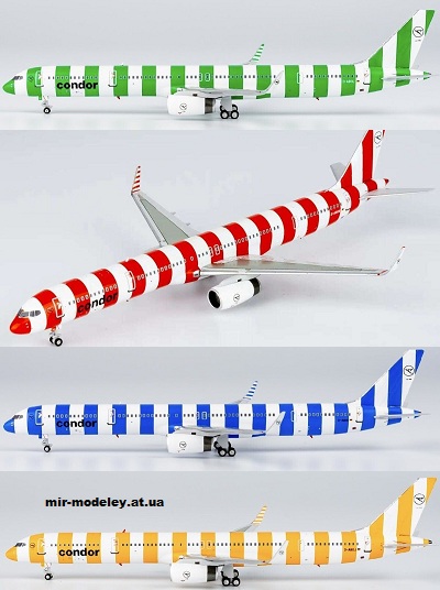 №13510 - Boeing 757-300 Condor Island D-ABOL, Condor Passion D-ABOM, Condor Sea D-ABOI, Condor Sunshine D-ABOJ (Hermercraft) из бумаги