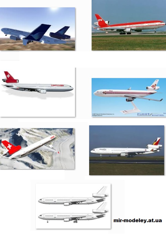 №13536 - Mcdonnell Douglas MD-11 8 вариантов (Edwin Rodriguez) из бумаги