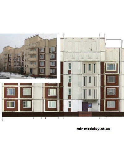 №13570 - Панельный дом серии КОПЭ (Mungojerrie - Михаил Сыроватский) из бумаги