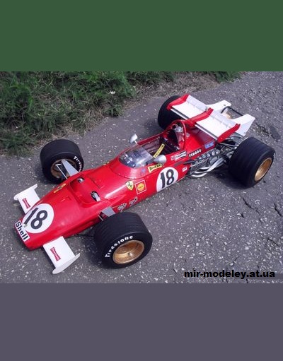 №13559 - Ferrari 312B - Jacky Ickx & Clay Regazzoni - Dutch, Mexican & Canadian GP 1970 (Forum Team) из бумаги