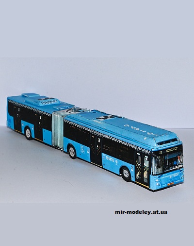 №13644 - Сочлененный автобус ЛиАЗ-6213.71 (Mungojerrie) из бумаги