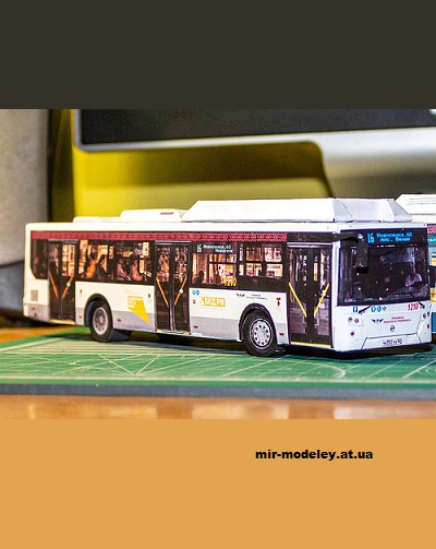 №13639 - ЛиАЗ-5292.67 №1210, г. Рязань (Перекрас Mungojerrie) из бумаги