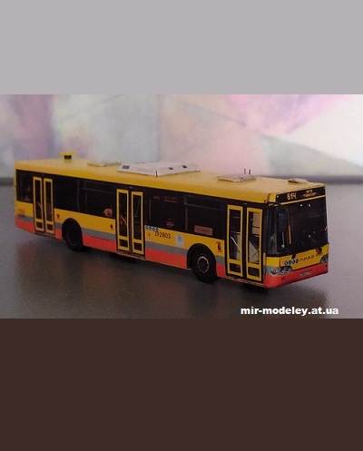 №13626 - ЛиАЗ-5292.22 №15289, г. Москва (Перекрас Mungojerrie) из бумаги