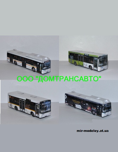 №13636 - Набор автобусов компании Домтрансавто - 8 вариантов (Mungojerrie) из бумаги