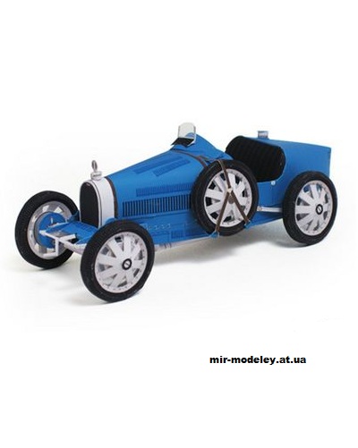 №13703 - Автомобиль Bugatti T35B (Ichiyama's Paper Cards) из бумаги
