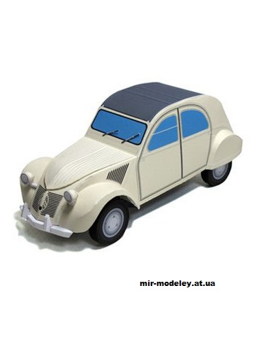 №13709 - Citroen 2CV (Ichiyama's Paper Cards) из бумаги