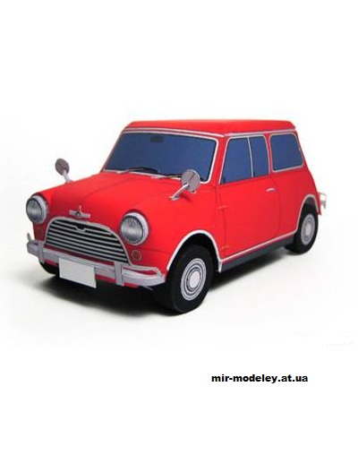 №13698 - Austin-Morris Mini Cooper S (Ichiyama's Paper Cards) из бумаги