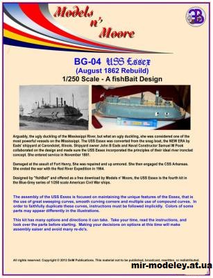 №13727 - Броненосец USS Essex (Models'n'Moore) из бумаги