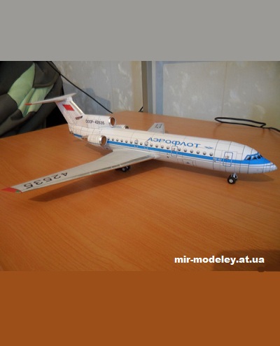 №13782 - Як-42Д Аэрофлот СССР (Denn & Kav1961) из бумаги