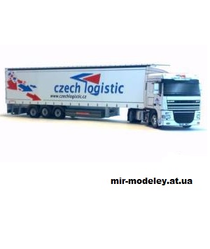 №13812 - DAF XF 105 SC + Schwarzmuller Czech Logistic [ZMK 31, 32] из бумаги