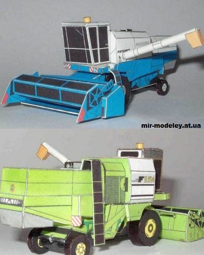 №13800 - Комбайн Fortschritt E-514/E-512 (ZMK 08) из бумаги