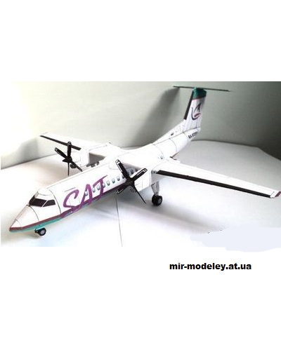 №13891 - De Havilland DHC-8 Dash 8 (o1399xa) из бумаги