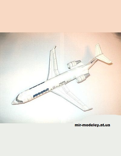 №13890 - Bombardier CRJ-200 (o1399xa) из бумаги