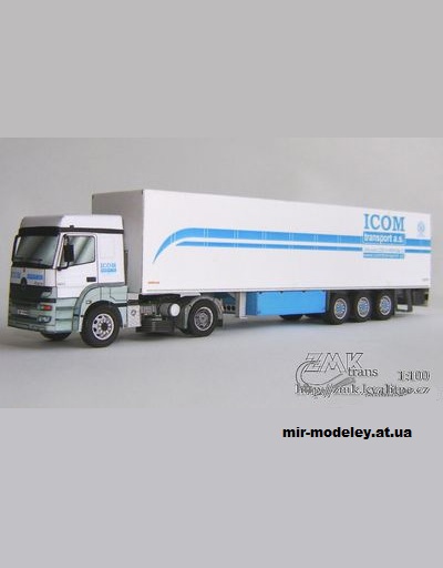 №13802 - Седельный тягач Mercedes-Benz Axor + Schmitz (ZMK 10-11) из бумаги
