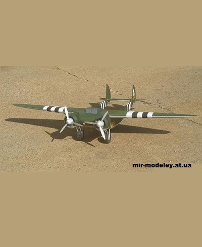 №13834 - Транспортный самолет Burnelli UB-14 (Murph's Models) из бумаги