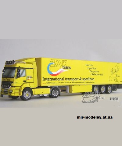 №13805 - Mercedes-Benz Axor + Schmitz (ZMK 20-21) из бумаги