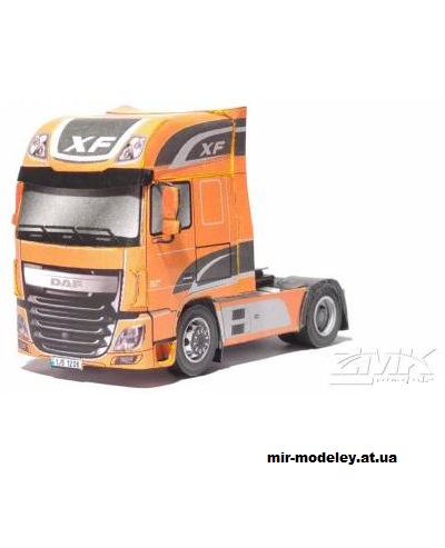 №13814 - Седельный тягач DAF XF Euro 6 (ZMK) из бумаги