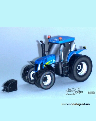 №13813 - Колесный трактор New Holland T8050 [ZMK 33] из бумаги