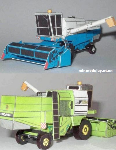 №13801 - Комбайн Fortschritt E-514/E-512 (ZMK 09) из бумаги