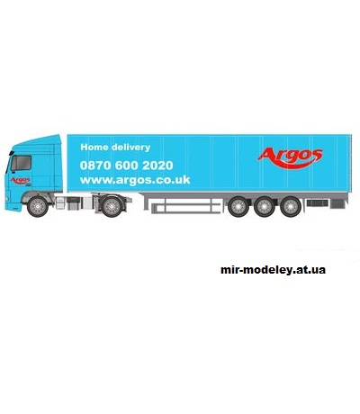 №13819 - DAF 95-480 Argos + Schmitz trailer [Перекрас ZMK] из бумаги